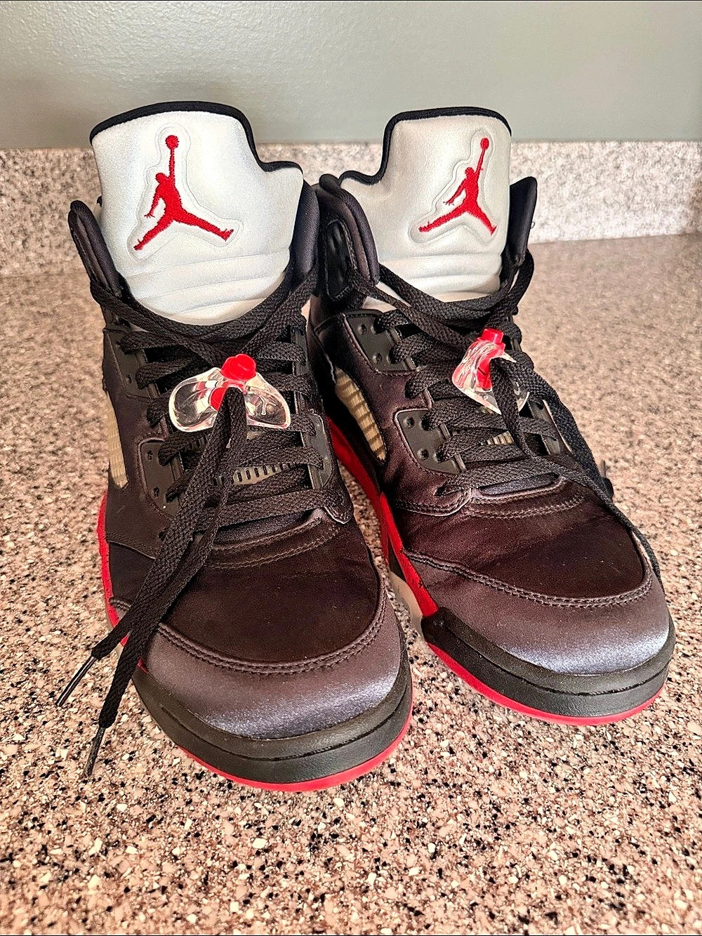 Jordan Air Jordan 5 Retro 'Satin Bred' Black & Red Sneakers